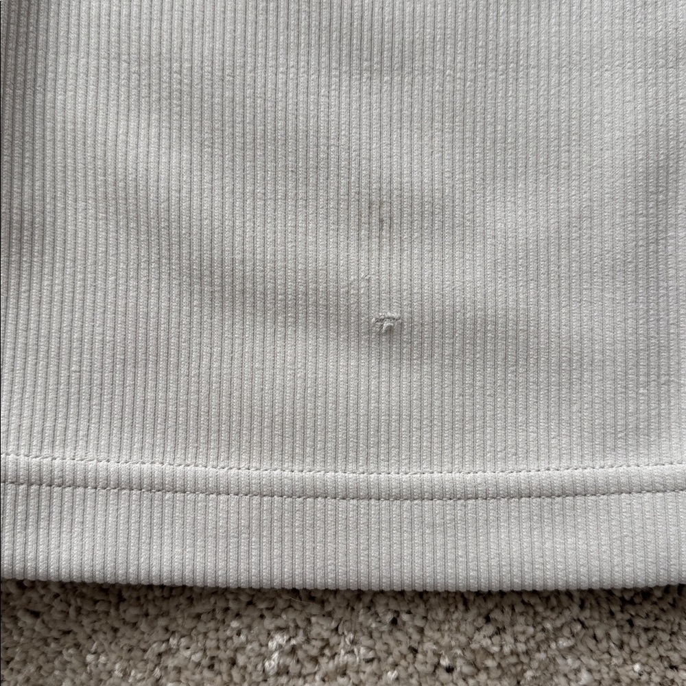 Lululemon Brushed Softstreme Ribbed Zip Flared Pant 32.5" in Bone - size 6 - Picture 9 of 10